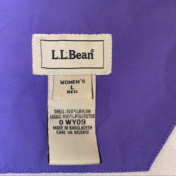 L.L. Bean Fleece Lined Purple Zip Up Vest Size Large - Picture 8 of 8